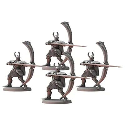 Image of Dark Souls The Role Playing Game: Silver Knight Greatbowmen Miniatures &amp; Stat Cards. DnD, RPG, D&amp;D, Dungeons Dragons. 5E Compatible