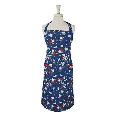Image of Dexam 16141270 Bloom Adult Apron Indigo, Cotton, Blue