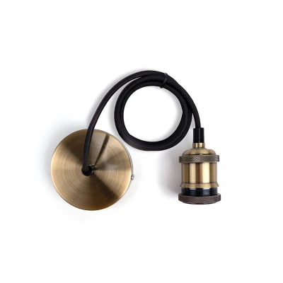 Image of Indoor Pendant Lamp Holder E27 Brass Integral LED