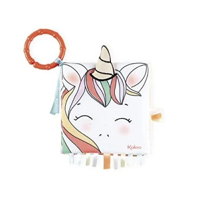 Image of Kaloo K962780 Soft Activity Book, The Happy Unicorn