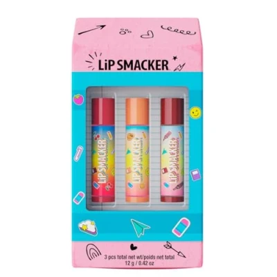 Image of Lip Smacker, Back to School Collection, Eraser Box Balm Trio, 3 Piece Set for Kids, Themed Giftset in a Cute Shape, Fun Kids