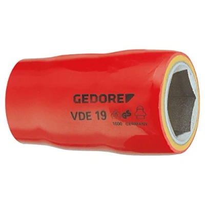 Image of Gedore VDE1919 1/2 Inch 19 x 56 mm VDE 6 Hex Socket Silver