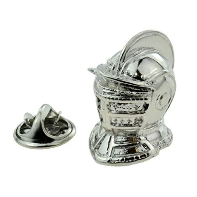 Image of Medieval Knights Helmet Lapel Pin Badge