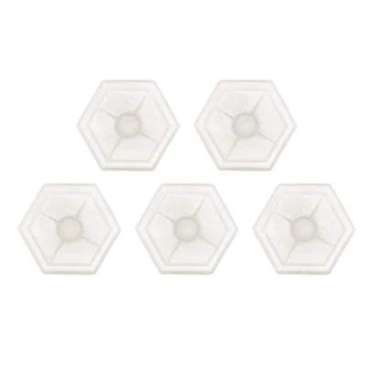Image of POFET 5pcs Hexagon Clear Silicone Reusable Coaster Mold for DIY Cup Mat Resin Casting Epoxy,Hexagon