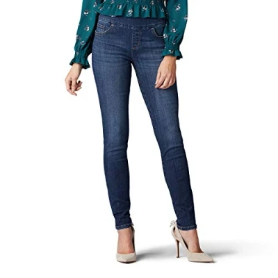 Image of LEE Women&#039;s Sculpting Slim Fit Skinny Leg Pull on Jean, Landslide, 8 Short