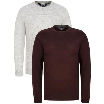 Image of Kensington Eastside Men&#039;s (2 Pack) Knitted Crew Neck Jumpers