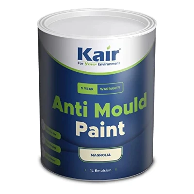 Image of Kair Anti Mould Paint 1L Magnolia Matt Finish 10m² 12m² Coverage Resistant for 5 Years