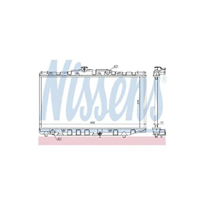 Image of 0416001010, 0416001011, 1640015190, 1640015200, 1640016080 Engine radiator NISSENS 64851