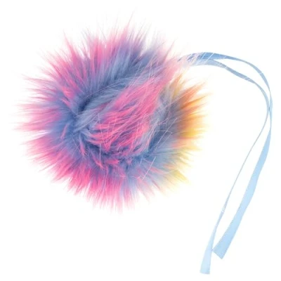 Image of Bright Mix Giant 11cm Faux Fur Pom Gift Wrap, Home Decor &amp; Crafts