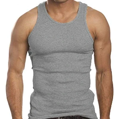 Image of Men&#039;s Vest UB Collection Quality Cotton (Pack of 3) (Small, Grey)