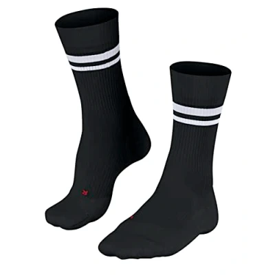 Image of FALKE Women&#039;s TE4 Classic W SO Cotton Anti Blister 1 Pair Tennis Socks, Black (Black 3002), 5.5 6.5