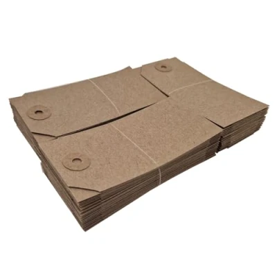 Image of Swift Unstrung Tags Brown Reinforced Card Clothing Parcel Label Gift Swing Tickets Kraft Price Labelling 96mm x 48mm (Pack of 200)