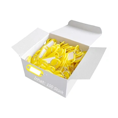 Image of Wedo 262801805 Key Fob Yellow (Pack of 100)