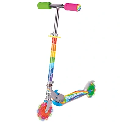 Image of OZBOZZ SV20891 Rainbow Scooter with Friction Activated Light Up Wheels Flashing, One Size