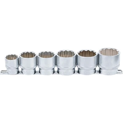 Image of BGS 70102 Socket Set, 12 point 12.5 mm (1/2&quot;) Drive 24 38 6 pcs.