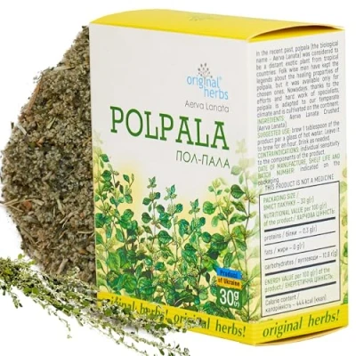 Image of POLPALA TEA, (AERVA LANATA) 100% Pure &amp; Natural, Wild Crafted, Loose Leaf Mountain Knotgrass Tea 30g Original Herbs Herbal