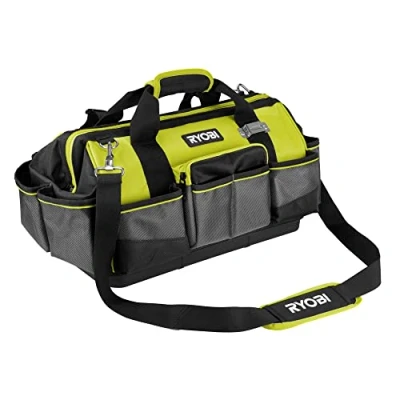 Image of RYOBI RSSMTB1 Medium Tool Bag, Black, Yellow