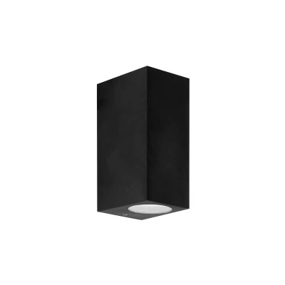 Image of Forlight Lighting Kubo Double Emission Outdoor Wall Fixture Up Down Light Black IP44 GU10 7W