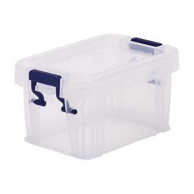 Image of BANKERS Box Storage 0.2L (20 Pack) BPA Free, Stackable Plastic Organizer with Clip Lock Lid, Impact Resistant &amp; Fully Recyclable for Home Office Supplies