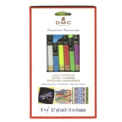Image of DMC Light Effects Floss Pack 8.7yd 6/Pkg, Fluorescent
