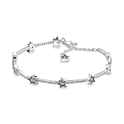 Image of Pandora Passions Celestial Stars sterling silver bracelet with clear cubic zirconia, 18