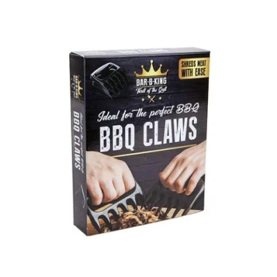 Image of BAR B King 910054 BBQ Meat Claws Black Pack of 2 Accessory, Silver