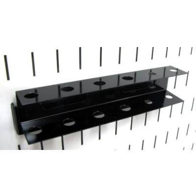 Image of Wall Control ASM SD 008 B Pegboard Screwdriver Holder Bracket Slotted Metal Accessory Only, Black