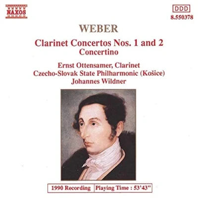 Image of Carl Maria Von Weber Weber: Clarinet Concertos Nos. 1 And 2 Concertino 1990 UK CD album 8.550378