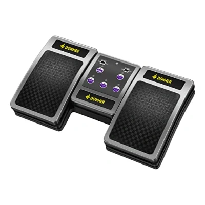 Image of Donner Bluetooth Page Turner Pedal, Wireless Pedal Rechargeable Sheet Music Reading Controller for Tablets, Silver