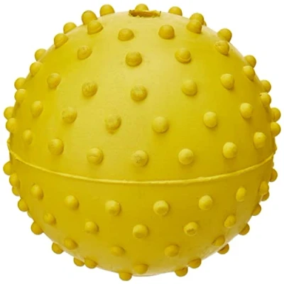 Image of Classic Pet Products Rubber Pimple Ball with Bell, 60 mm, Yellow