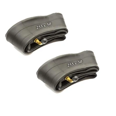 Image of 2X Inner Tube 255 x 50 Bent Valve Compatible/Replacement for Stroller Pushchair Pram