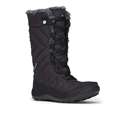 Image of Columbia Girl&#039;s Youth Minx Mid Wp Omni Heat Boots, Black Iceberg, 3.5 UK