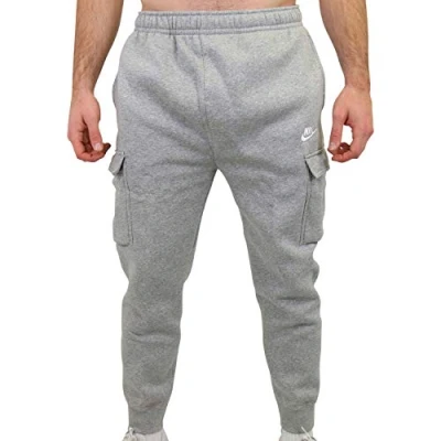 Image of Nike Sportswear CLUB PANT Cargo trousers, Men&#039;s, Size: XXL T, Grey heather/matte silver/white
