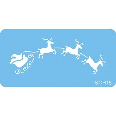 Image of PME SCH15 JEM Santa Sleigh Stencil Blue