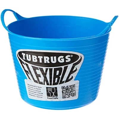 Image of Faulks And Company 2593 Trug Flexible Micro Tub, Blue, 0.37 Litre