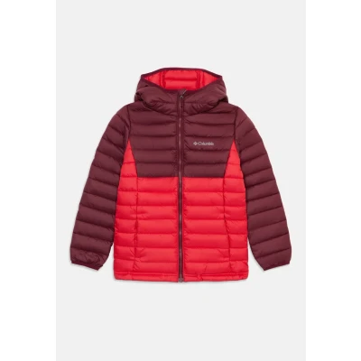 Image of Columbia Youth Boys Powder Lite 2 Hooded Jacket, Puffer Mountain Red, Rich Wine, XS