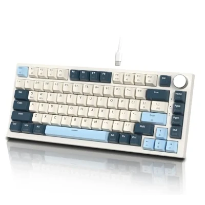 Image of ATTACK SHARK K85 Rapid Trigger Mechanical Keyboard, Magnetic Switch, Adjustable Actuation, Apex Pro TKL Wired Esports Gaming Support DKS/MT/TGL, RGB Backlit, Gasket Mount, Knob, for PC/Mac