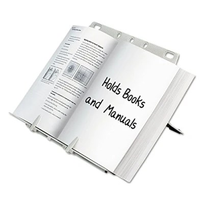 Image of Fellowes Copyholder Booklift, Extra Wide Platform, Holds Heavy Textbooks, Adjustable Clips Hold Pages, Ideal for Home &amp; Office, Easy Transportation Storage, Height Tilt