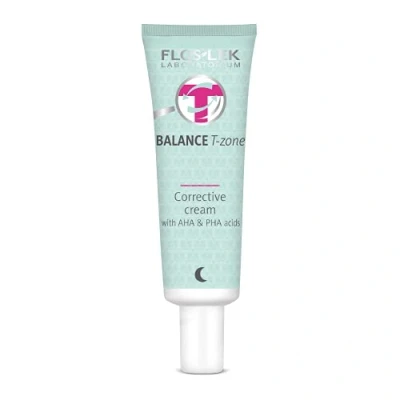 Image of FLOSLEK Correcting Night Face Cream with AHA and PHA Acids, 50 ml, Mixed Skin Care Imperfections, Perfect for Ages, Manufactured in EU