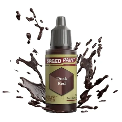 Image of The Army Painter Speedpaint Dusk Red 2.0, Single Acrylic Paint 18ml One coat Painting Soloution For Fantasy Tabletop Miniatures Like Warhammer 40k And Dungeons Dragons Figures