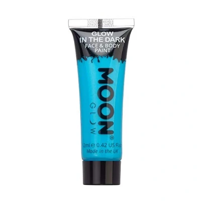 Image of Moon Glow in the Dark Face &amp; Body Paint 12ml Blue Phosphorescent Charge to