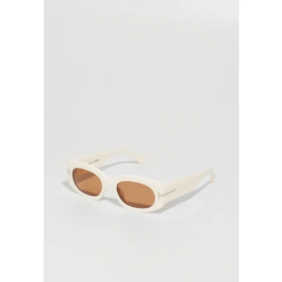 Image of TOM FORD Woman FT1187 CIELLE 25E Sunglasses Acetate Ivory Brown Round Normal