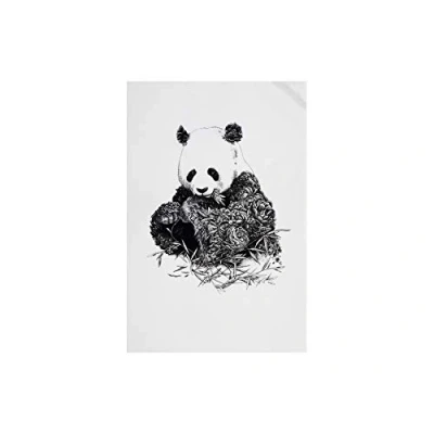 Image of Maxwell &amp; Williams Marini Ferlazzo Tea Towel with Giant Panda Design, 100% Indian Cotton, White, 50 x 70 cm