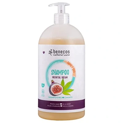 Image of Benecos Natural Cosmetics Shampoo plastic saving FAMILY SIZE Fig &amp; Hemp vegan 950 ml