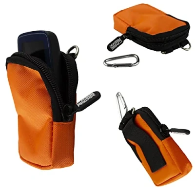 Image of caseroxx Canvas Case Suitable for Freestyle Libre 1/2 / Insulinx 14 Day, Pouch (Canvas Colored in Orange)