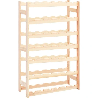 Image of vidaXL Wine Rack for 42 Bottles Pinewood