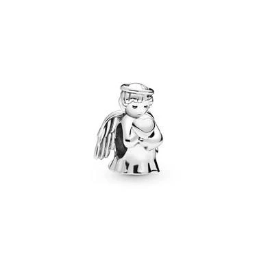 Image of PANDORA Moments Women&#039;s Sterling Silver Angel of Love Bracelet Charm, No Box