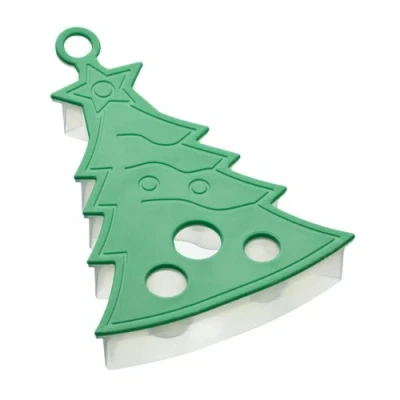 Image of KitchenCraft Let&#039;s Make Christmas Tree Three Dimensional Cookie Cutter, Silicone