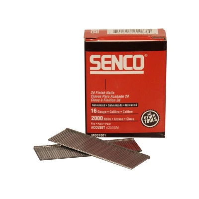 Image of Senco Straight Brad Nails Galvanised 16G x 38mm (Pack 2000) SENRX17EAA