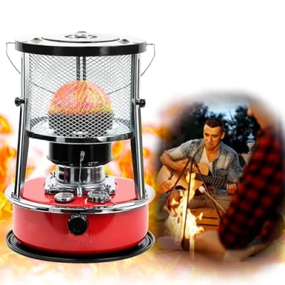 Image of GaoYIYI Paraffin Heater,Paraffin Heaters For Home,Indoor Heating Stove Camping Heater, 360 Surround Kerosene Stove,5.2L Heater,Suitable ForIndoor Outdoor(Color:red)